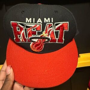 Miami Heat Black and Red Cap